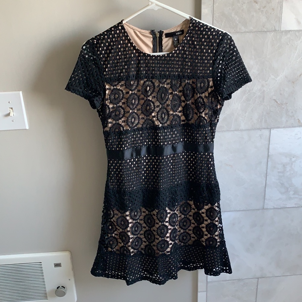 AQUA Bloomingdales lace dress